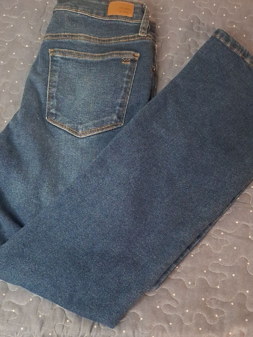 Crown & Ivy Vintage Bootcut Women's Dark Blue Denim Jeans size 6 petite